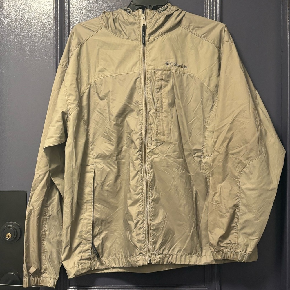 Columbia Windbreaker Jacket Full Zip Packable XL